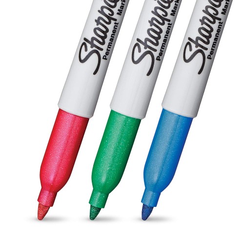 Sharpie Permanent Marker Fine Metaliczne mix 3 - niebieski, czerwony, zielony, 2067103