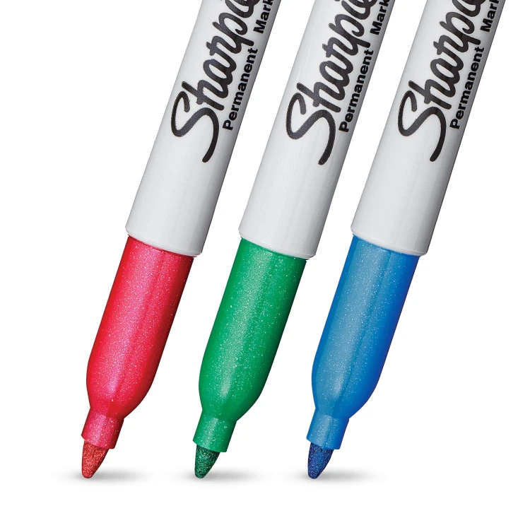 Sharpie Permanent Marker Fine Metaliczne mix 3 - niebieski, czerwony, zielony, 2067103