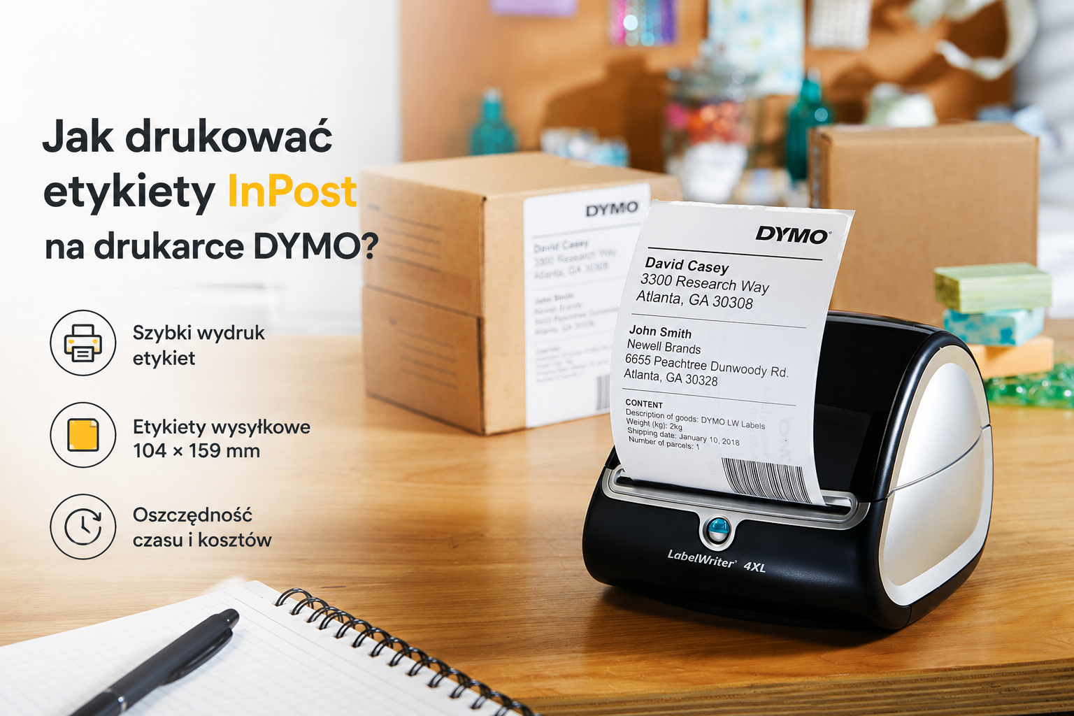 Jak drukować etykiety InPost na drukarce DYMO?